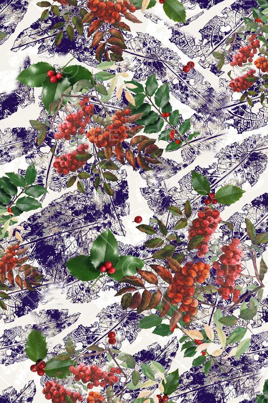 抽象树叶印花华亿平台图片