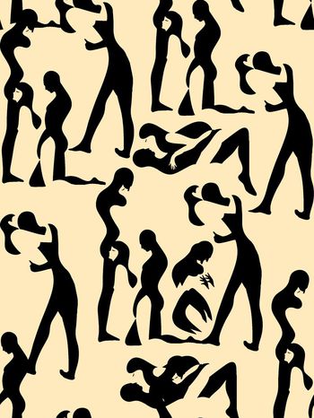 547941-时尚前卫人物剪影男装图案