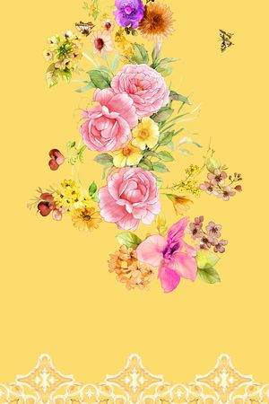 花卉印花华亿平台图片