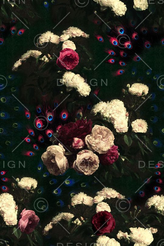 花卉印花华亿平台图片