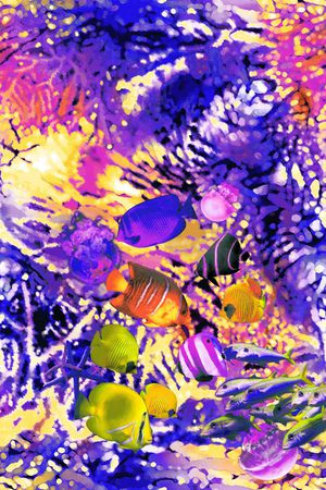 海洋生物時尚定位华亿平台印花华亿平台图片