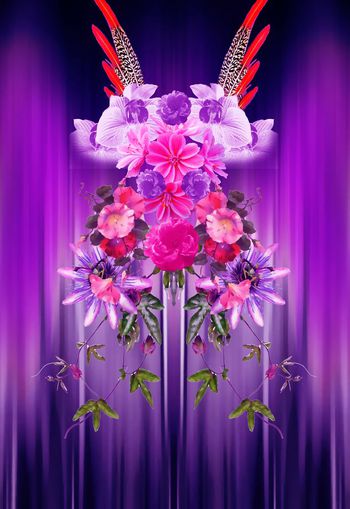 548112-时尚 手绘 水彩 花卉 定位 数码