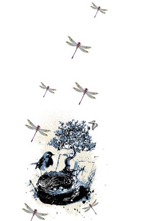 抽象男装图案印花华亿平台图片