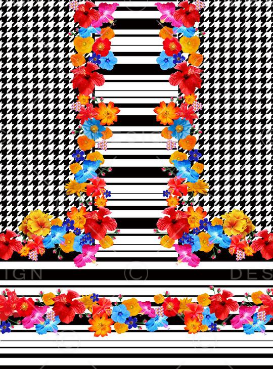 鲜花印花华亿平台图片