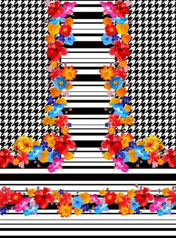 548179-高端 女装   定位花  千鸟格 