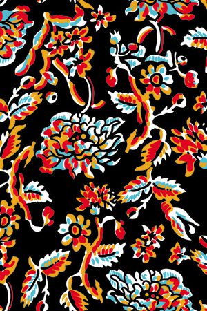 抽象花卉印花华亿平台图片