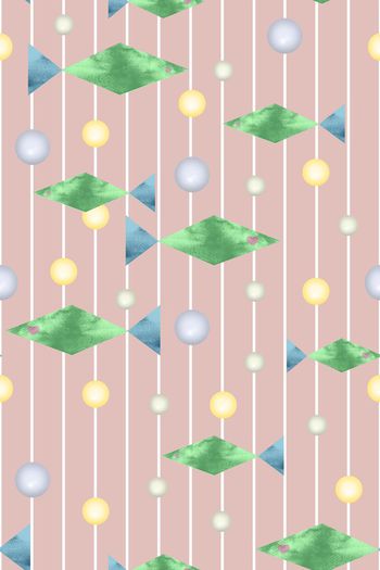 548316-流行时尚手绘几何鱼