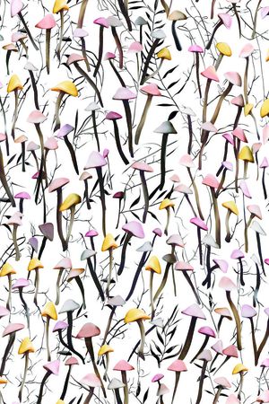 蘑菇印花华亿平台图片