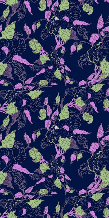 548389-非写实 花卉华亿平台 线条色块 花叶组