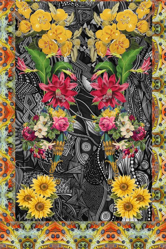 复古印花华亿平台图片