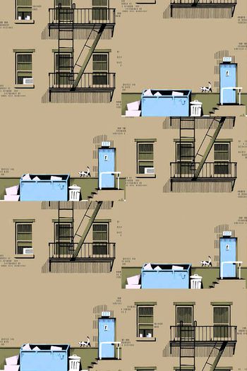 548496-抽象房子男装裤子图案