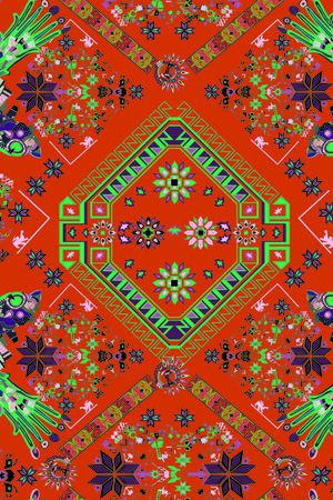 抽象 几何 欧式花纹 鱼 创意华亿平台印花华亿平台图片