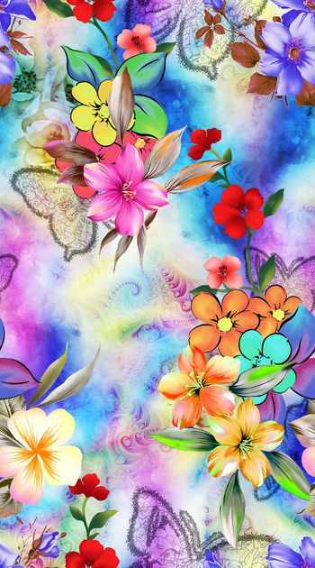 548607-阿拉伯风格 炫彩 抽象  鲜艳渐变