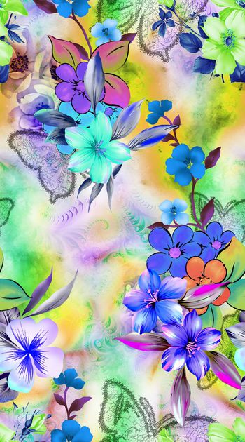 548608-阿拉伯风格 炫彩 抽象  鲜艳渐变