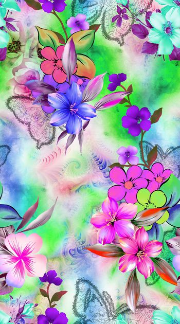 548609-阿拉伯风格 炫彩 抽象  鲜艳渐变