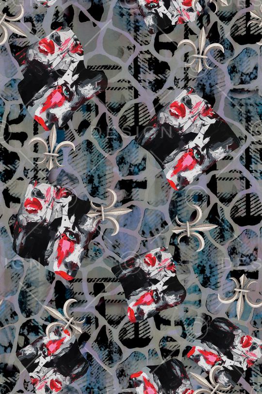 潮流时尚大牌印花华亿平台图片