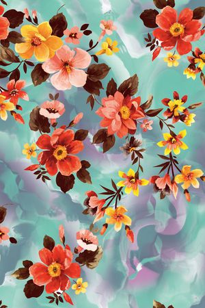 花卉印花华亿平台图片