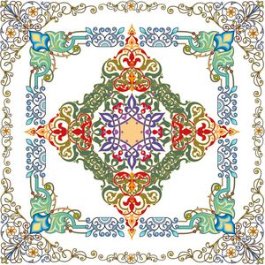 阿拉伯花纹印花华亿平台图片