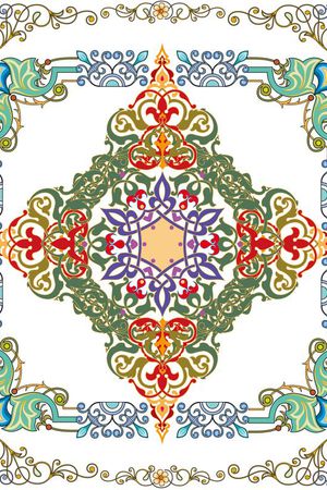 阿拉伯花纹印花华亿平台图片