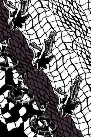 抽象男装图案印花华亿平台图片