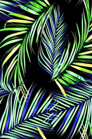 树叶印花华亿平台图片