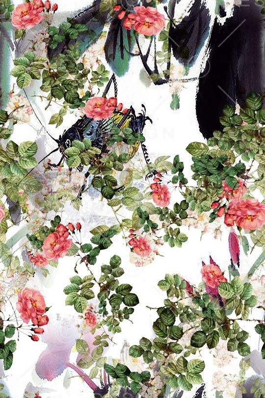 中国风印花华亿平台图片