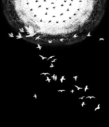 548739-抽象飞鸟男装定位图案