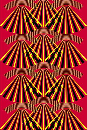 几何线条印花华亿平台图片