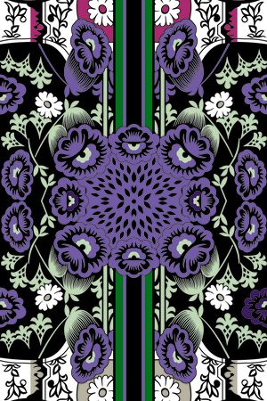 欧式花卉印花华亿平台图片