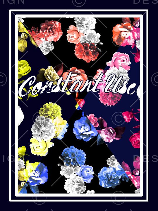 抽象大牌印花华亿平台图片