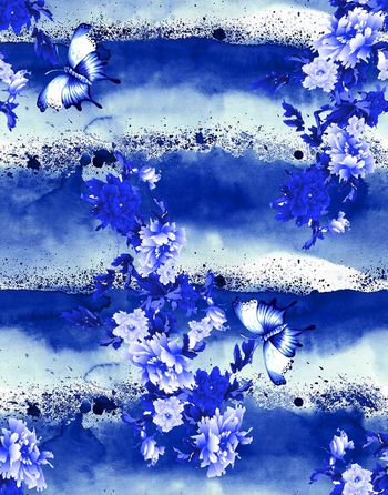 548842-抽象纹理青花图案