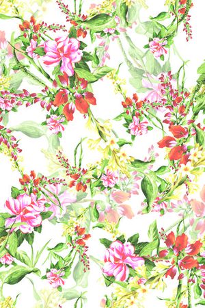 抽象花卉印花华亿平台图片