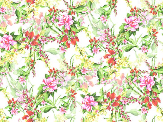 抽象花卉印花华亿平台图片