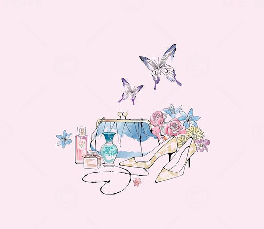 蝴蝶印花华亿平台图片