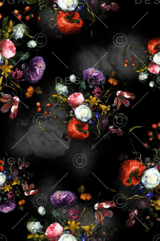 欧式花卉印花华亿平台图片