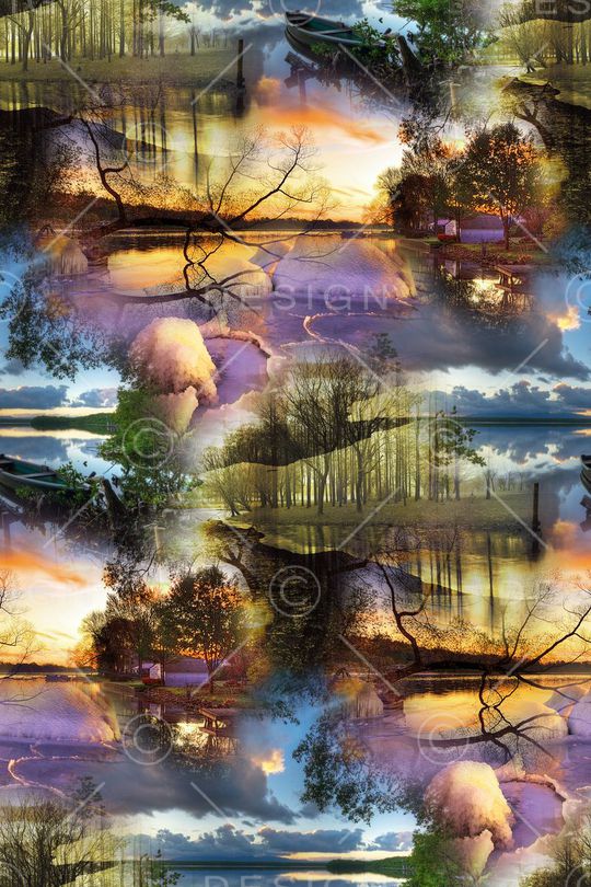 风景照片印花华亿平台图片