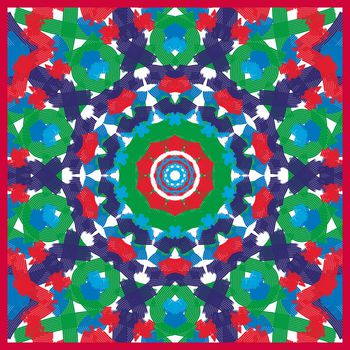 549116-手绘中东风格波普风迷幻色彩女士小方