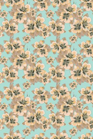 花卉印花华亿平台图片