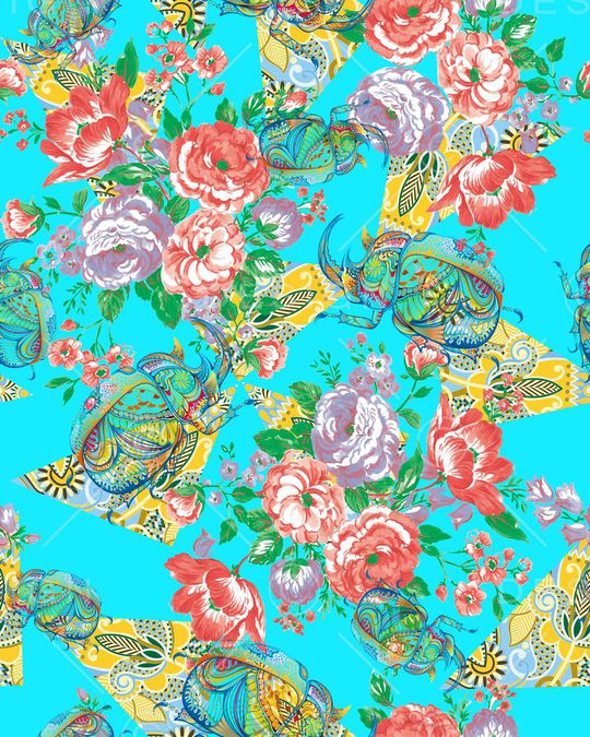 花卉印花华亿平台图片