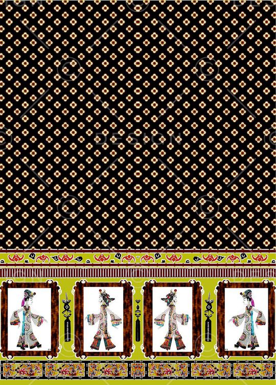 中国风印花华亿平台图片