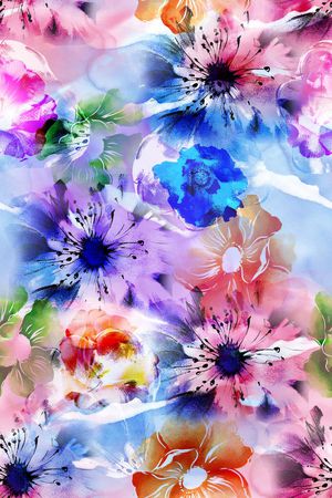 抽象炫彩印花华亿平台图片