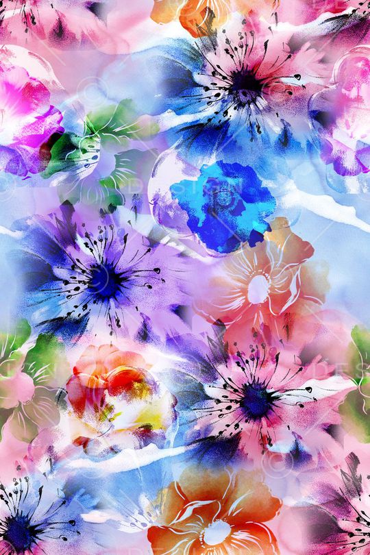 抽象炫彩印花华亿平台图片