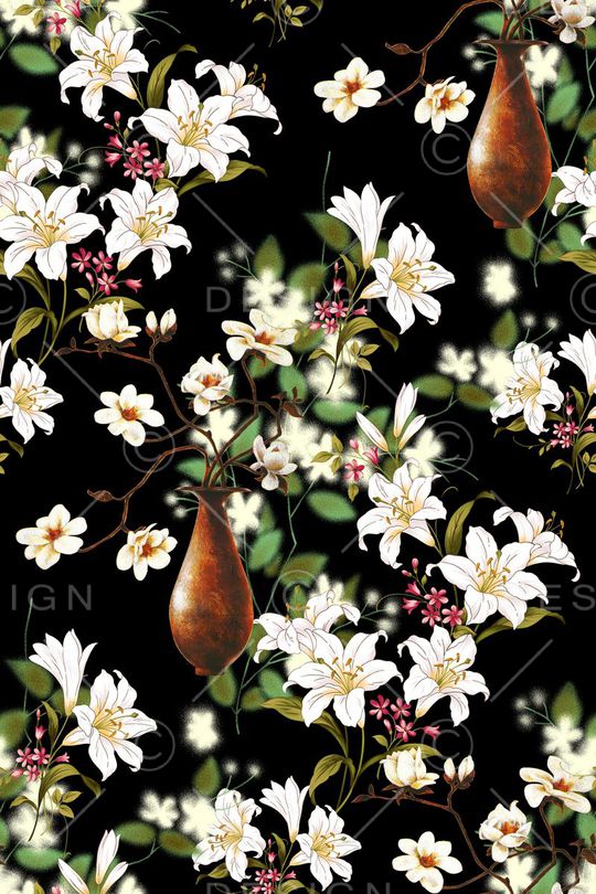 花卉印花华亿平台图片