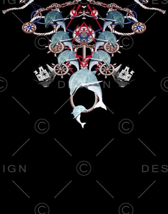 抽象男装图案印花华亿平台图片