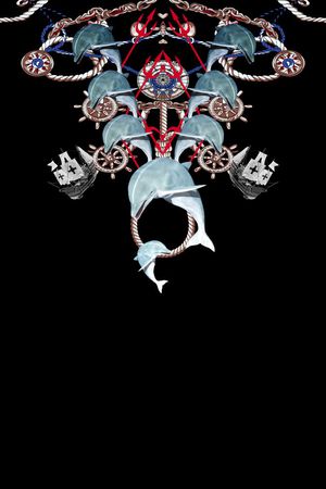 抽象男装图案印花华亿平台图片