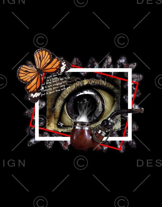 抽象男装图案印花华亿平台图片