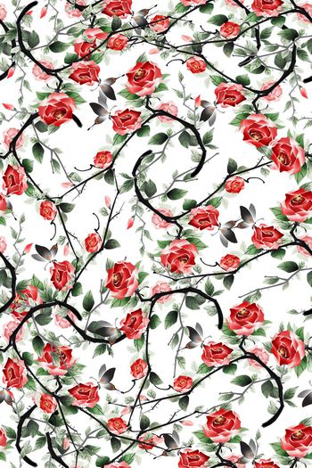 549414-流行时尚 清新  花卉 服装 