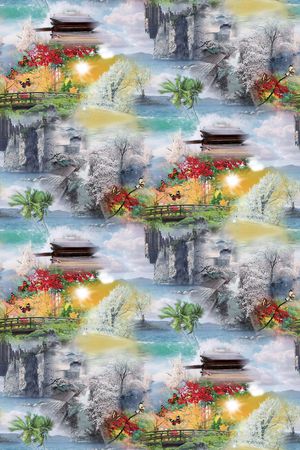 蝶舞印花华亿平台图片