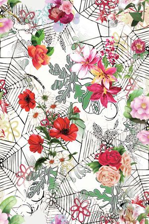 抽象几何印花华亿平台图片