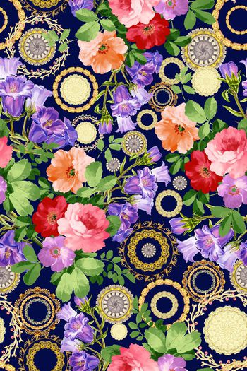 549499-民族元素花卉组合华亿平台